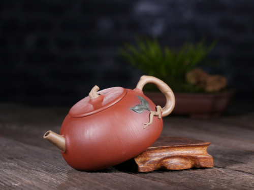 yixing purple clay teapot Golden Gourd Calabash 1