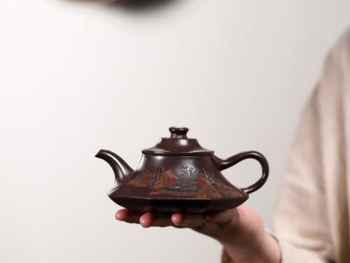 yixing purple clay teapot Imperial Phoenix Tail 1